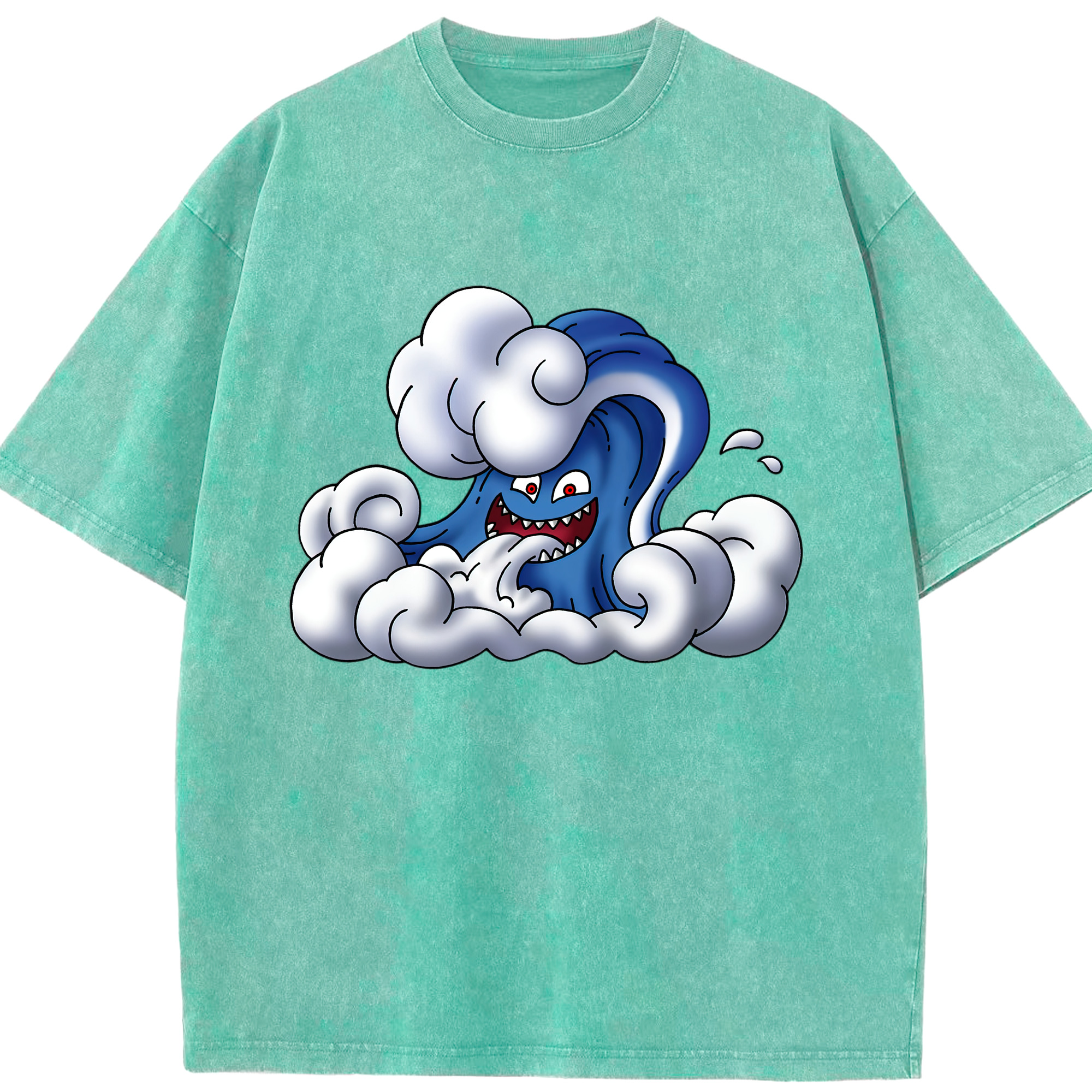 （画像用） ドラゴンクエスト Doragon Kuesuto Dragon Quest 綿100% ヴィンテージ風 半袖Tシャツ（フロントプリント）